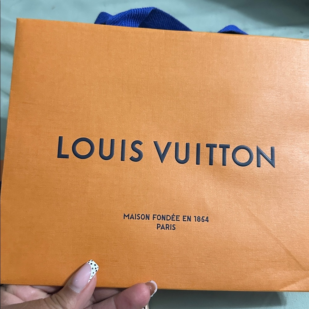Louis Vuitton Gold Logo Hoop Earrings - Picture 9 of 12